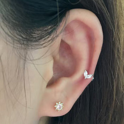 Daphne Marquise Crystal Leaf Studs