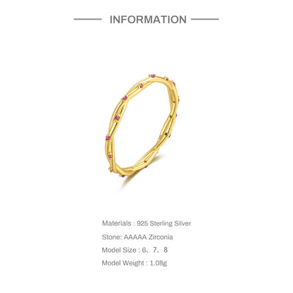 Callista Pink Crystal Twisted Rope Band (Size 7)