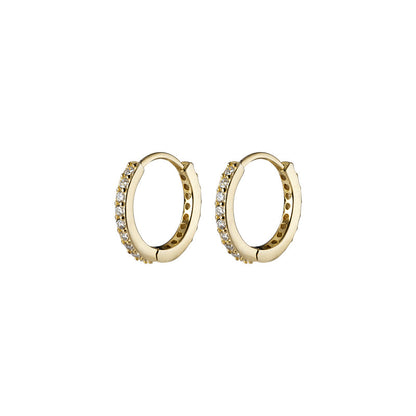 Maya Minimalist Round Zirconia Huggies
