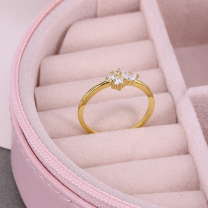 Lyra Asymmetric Crystal Cluster Ring ( Size 7 )