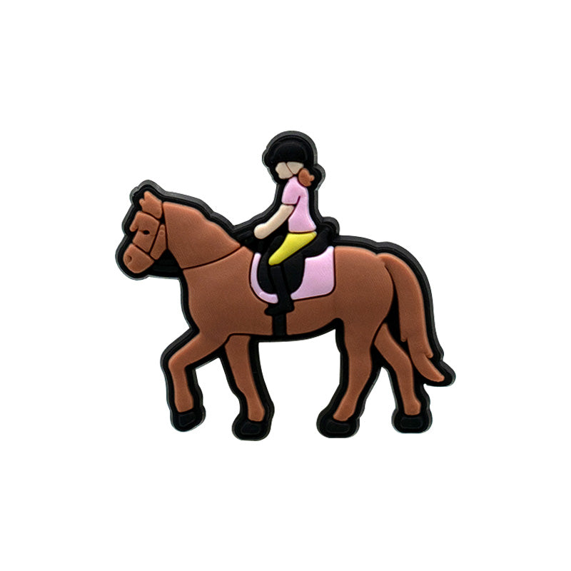 Woman Riding A Horse Charm