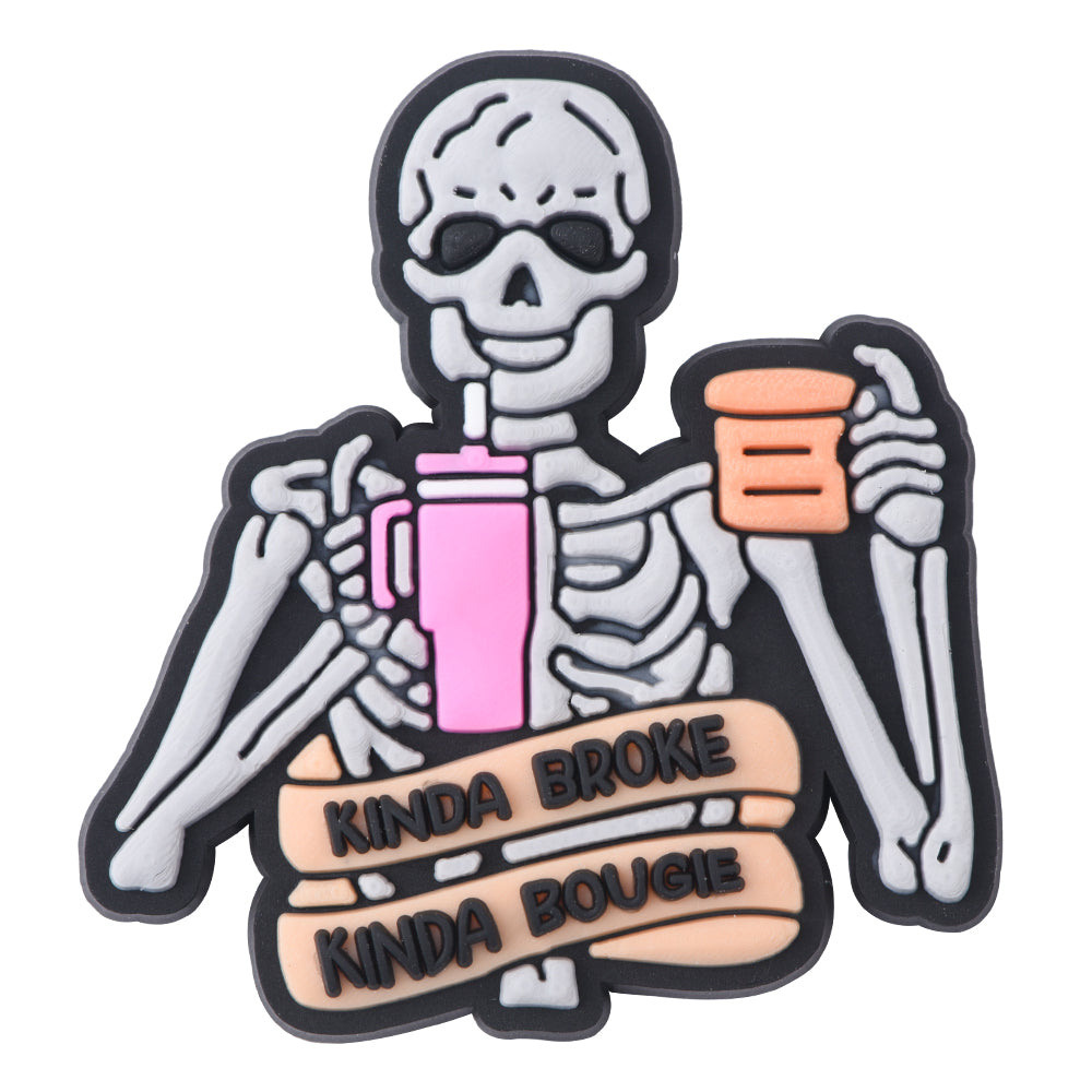 Kinda Broke Kinda Bougie Skeleton Charm