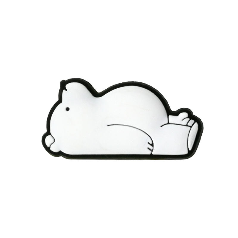 Laying White Bear Charm
