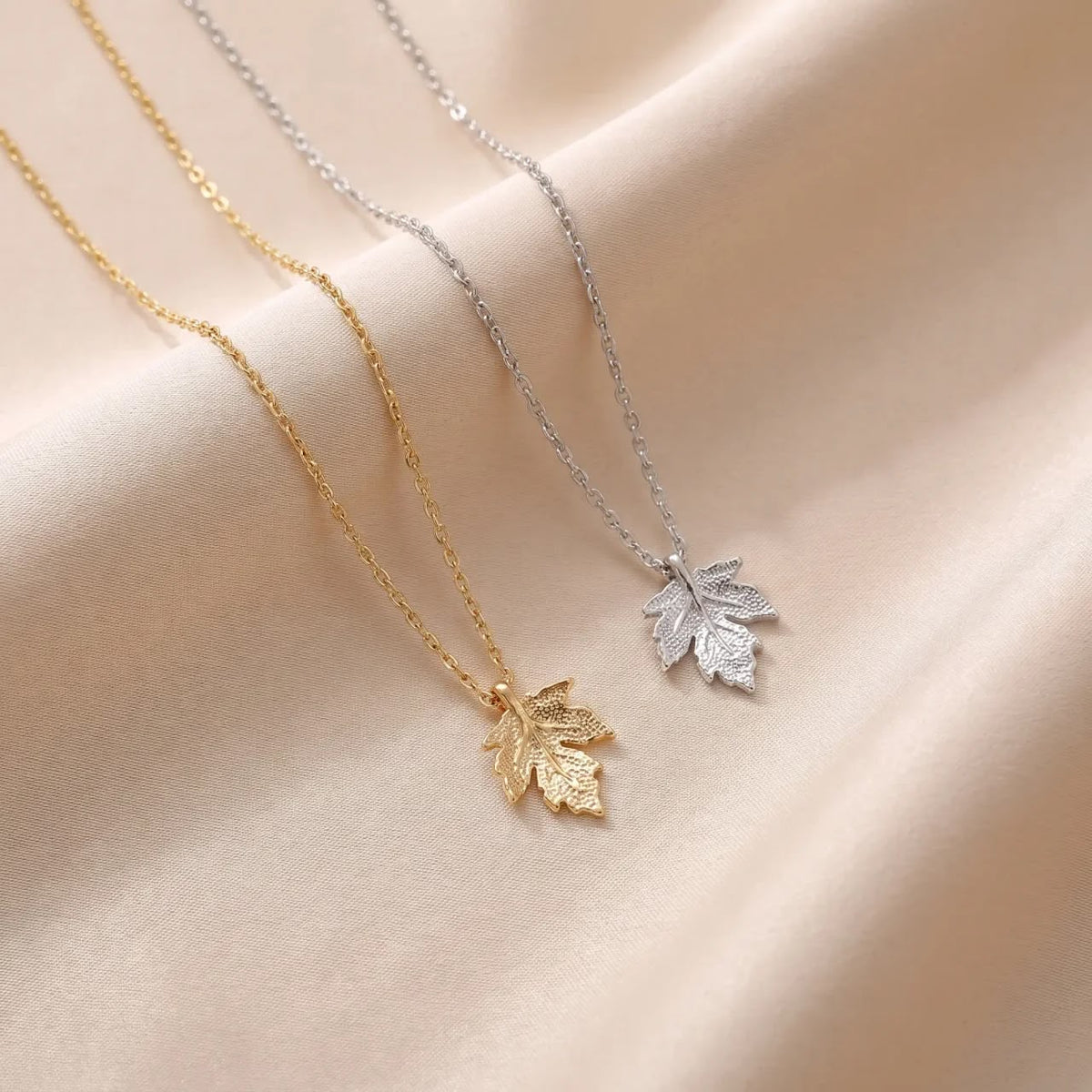 Maple Leaf Pendant Necklace – 925 Sterling Silver