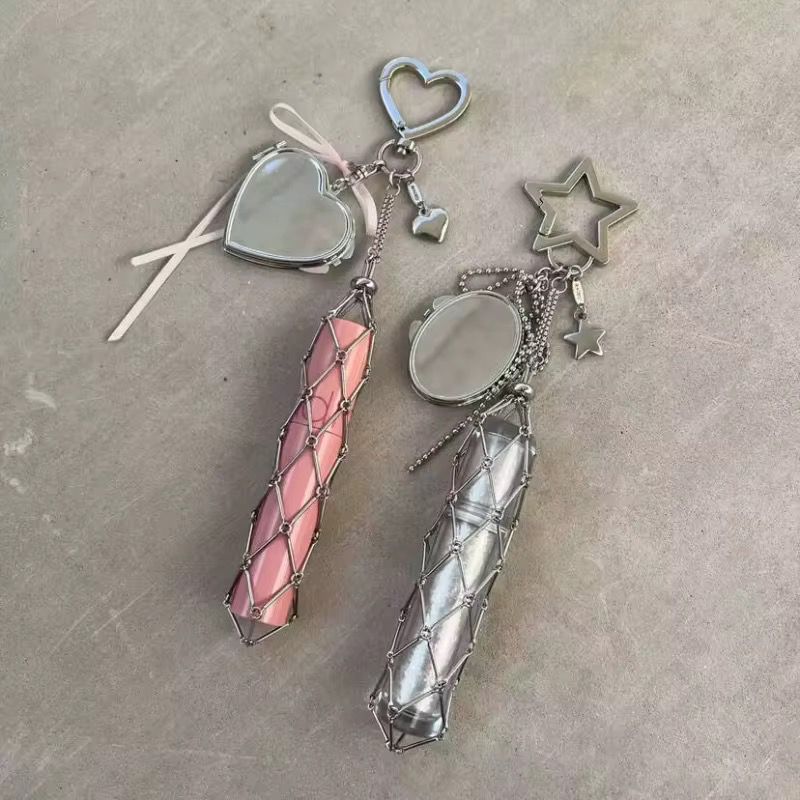 Lipstick Holder And Heart Keychain