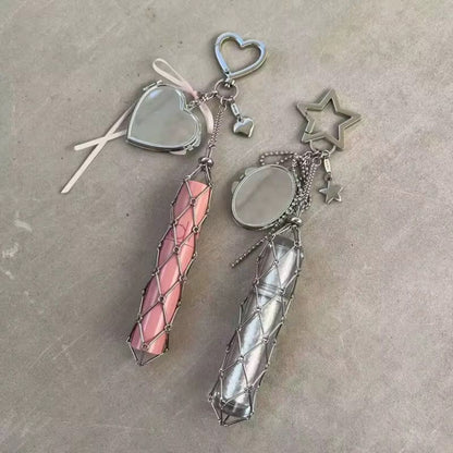 Lipstick Holder And Heart Keychain