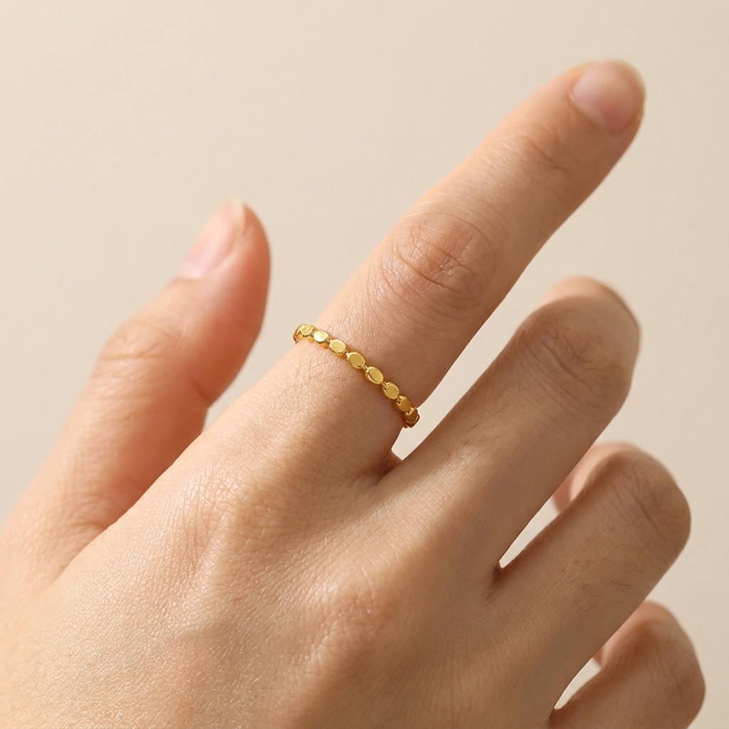 Beaded Dot Eternity Ring - 925 Sterling Silver | Pinky Promise