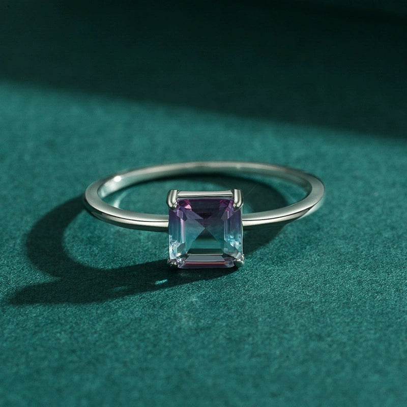 Bi-Color Gemstone Solitaire Ring – 925 Sterling Silver - Photo 5 | Pinky Promise