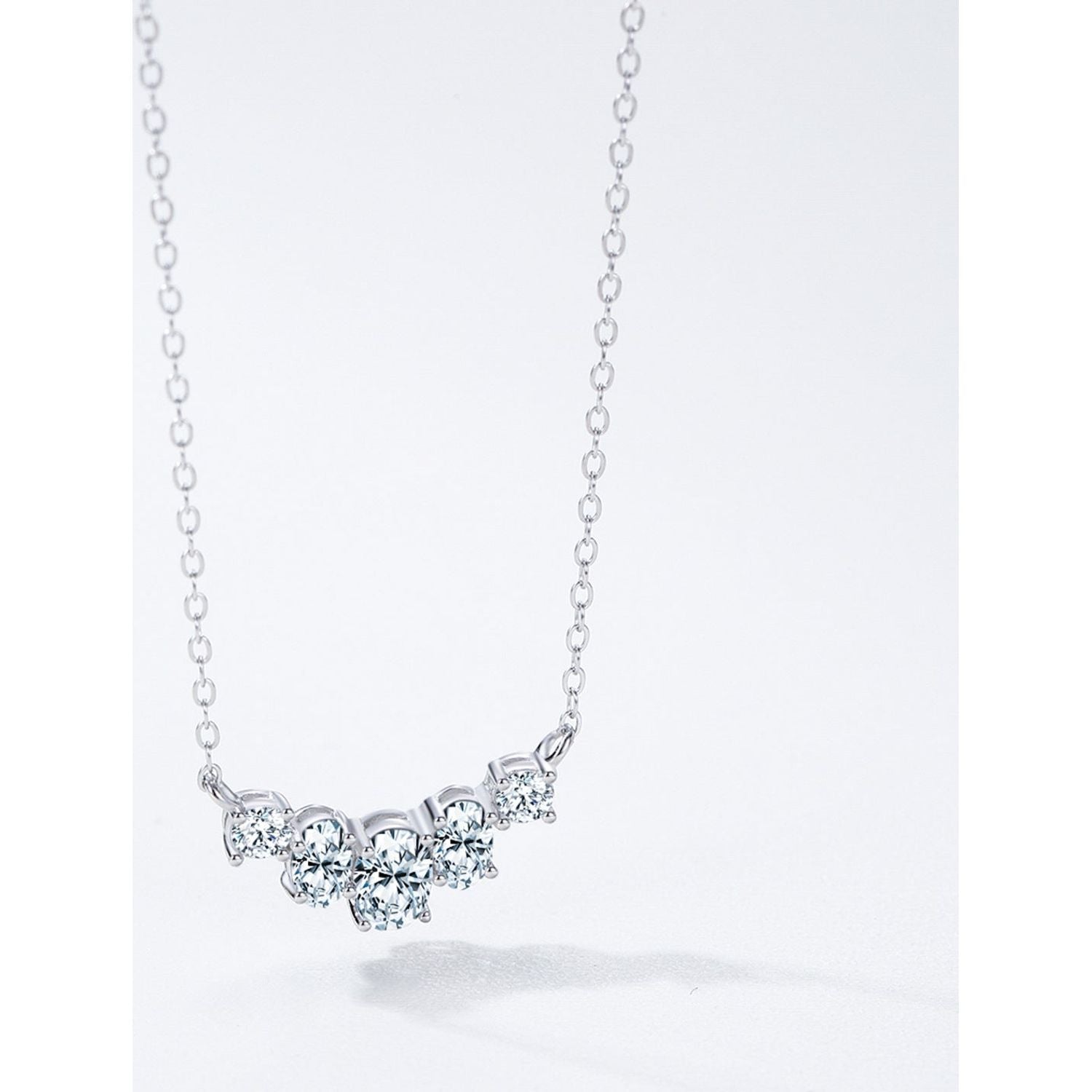 Clara Graduated Multi-Cut Crystal Arc Necklace