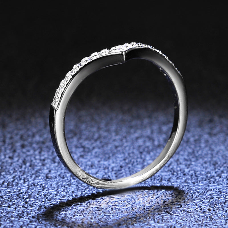 Curved Wishbone Pavé Ring – 925 Sterling Silver - Photo 5 | Pinky Promise