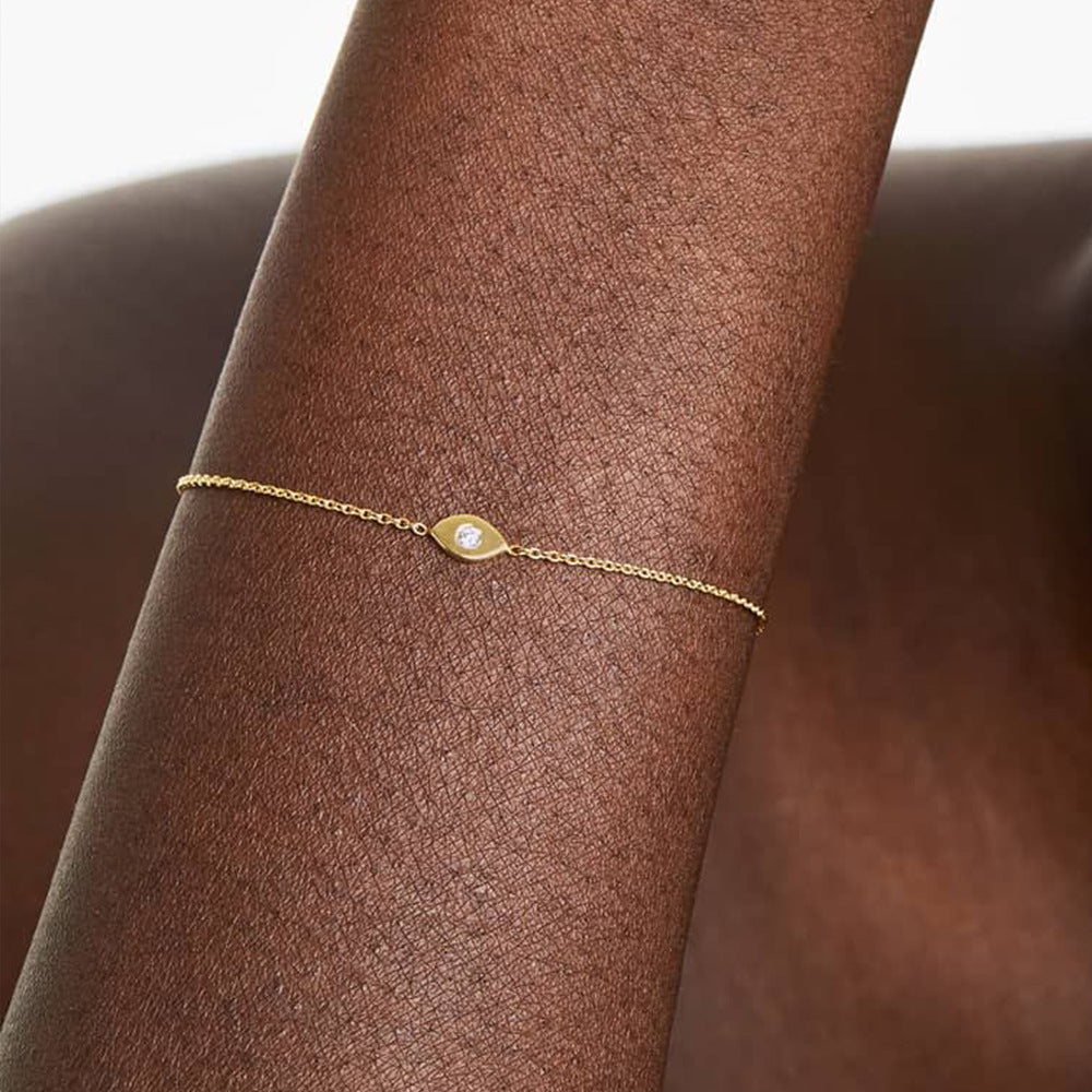 Evil Eye Charm Bracelet – 925 Sterling Silver, Gold Plated - Photo 7 | Pinky Promise