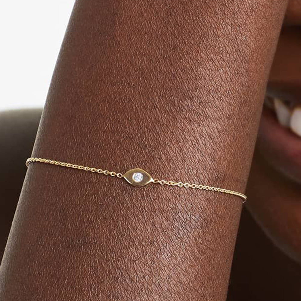 Evil Eye Charm Bracelet – 925 Sterling Silver, Gold Plated - Photo 9 | Pinky Promise