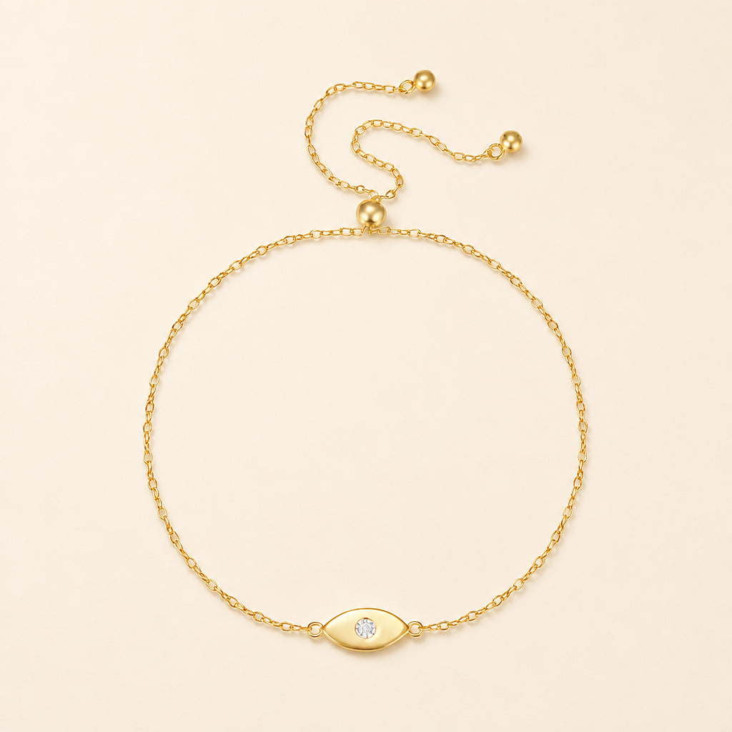 Buy Evil Eye Charm Bracelet – 925 Sterling Silver, Gold Plated at Pinky Promise