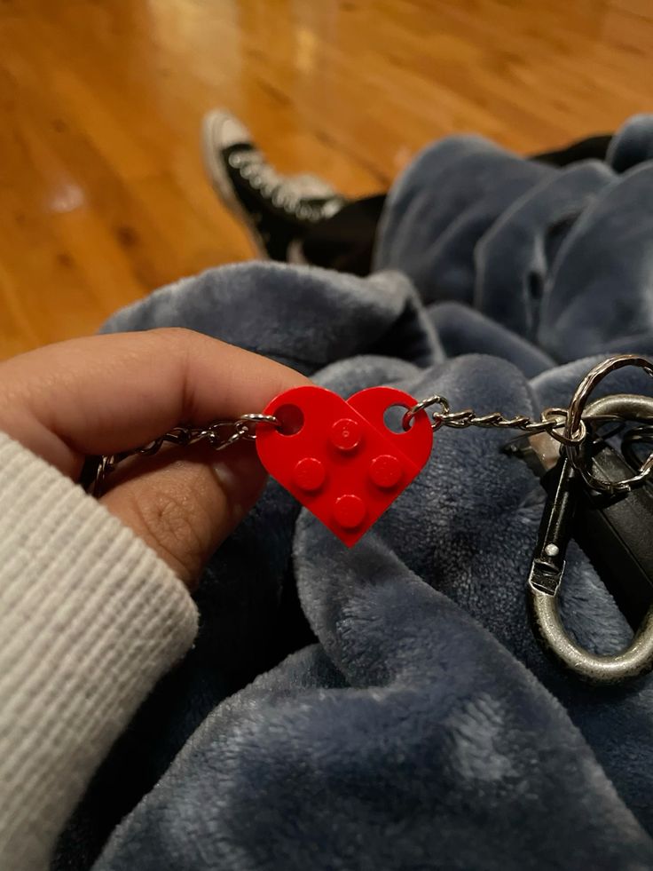 Red heart keychains