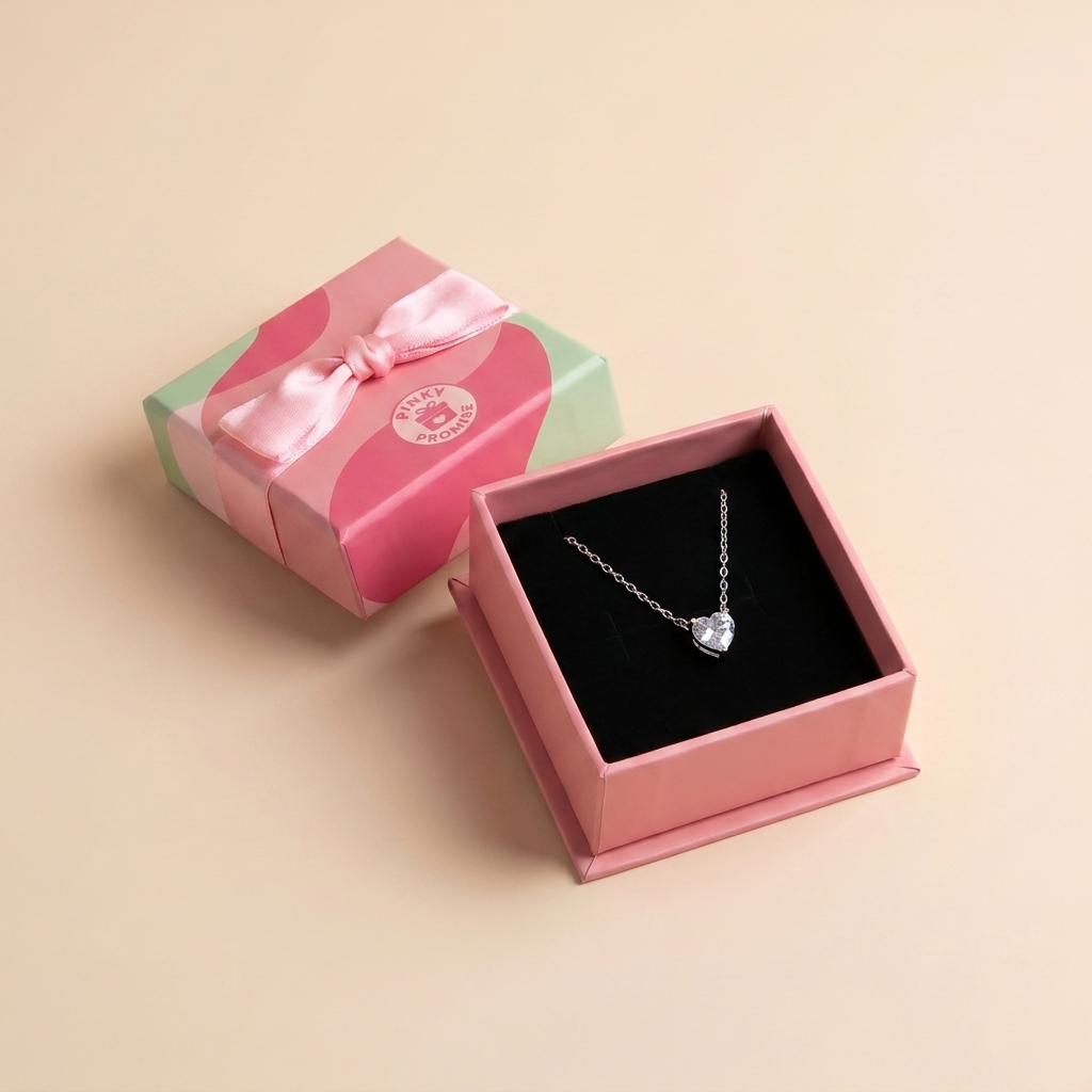 Heart Cut Solitaire Necklace – 925 Sterling Silver - Photo 4 | Pinky Promise