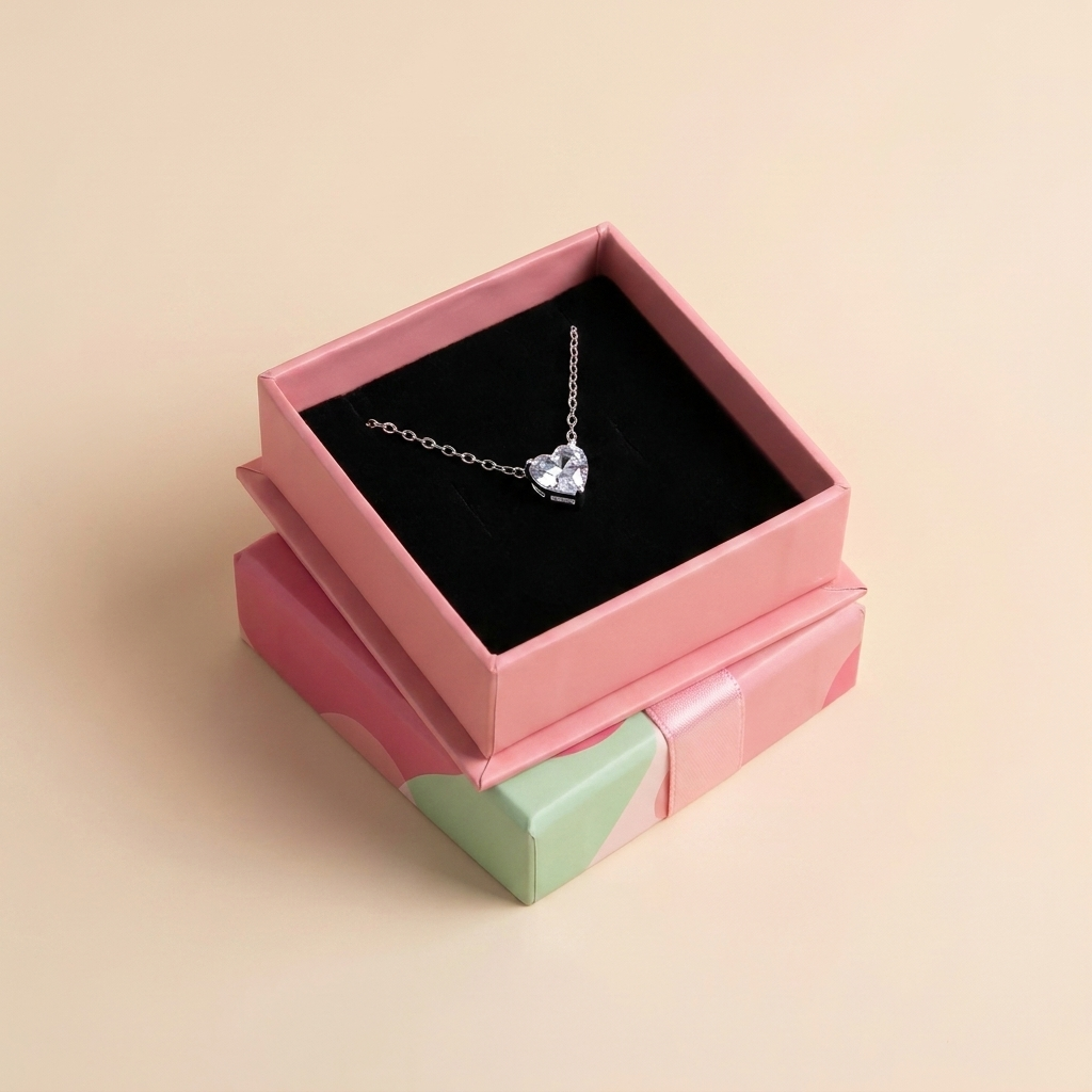 Heart Cut Solitaire Necklace – 925 Sterling Silver - Photo 5 | Pinky Promise