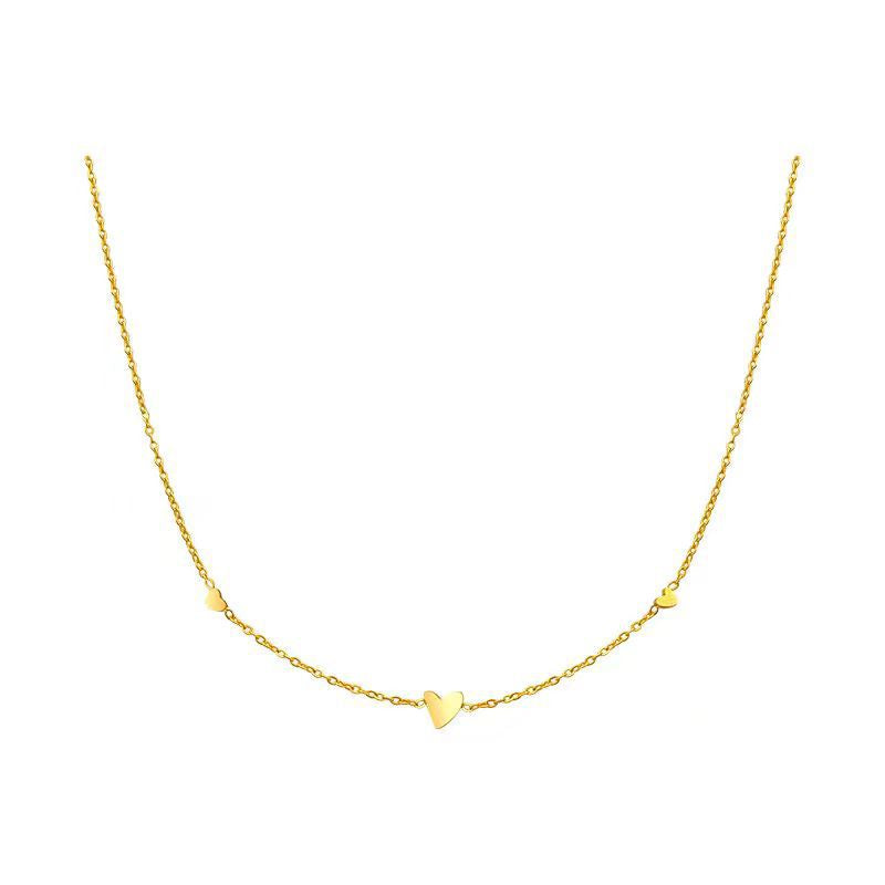 Buy Mini Heart Station Necklace – 925 Sterling Silver, Gold Plated - Necklaces at Presentopia - View 5