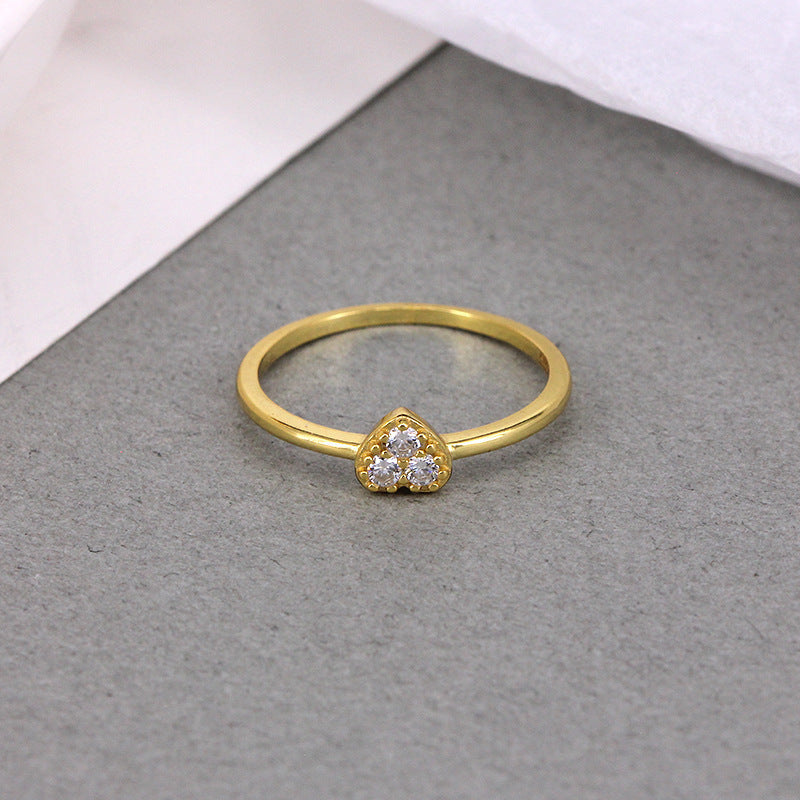Pavé Heart Ring – 925 Sterling Silver, Gold Plated - Photo 6 | Pinky Promise