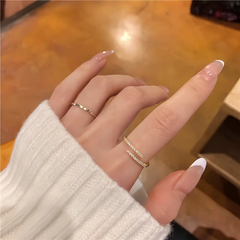 Pavé wraparound Open Ring - Gold Plated 925 Sterling Silver - Photo 7 | Pinky Promise