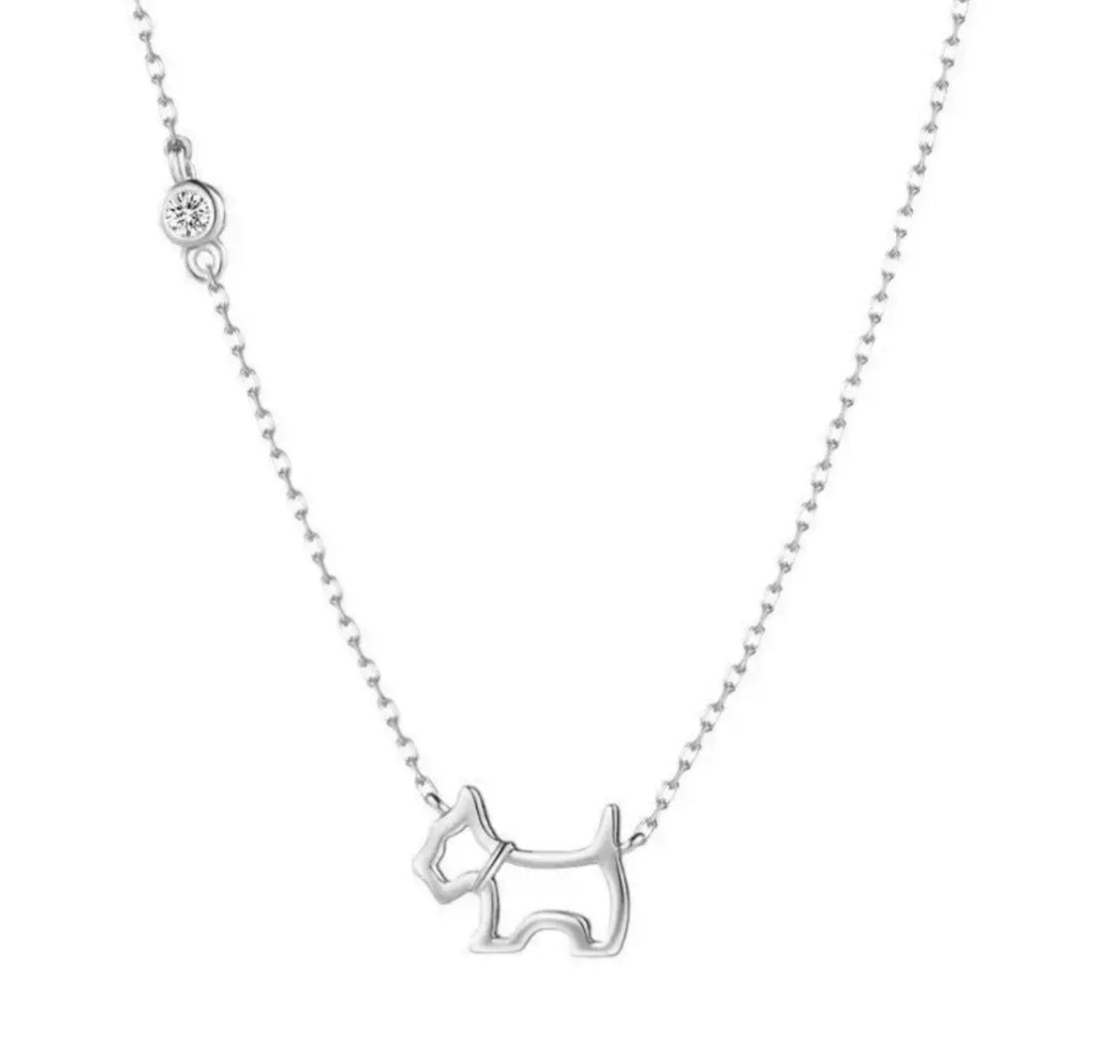 Puppy Outline Necklace - 925 Sterling Silver - Photo 5 | Pinky Promise