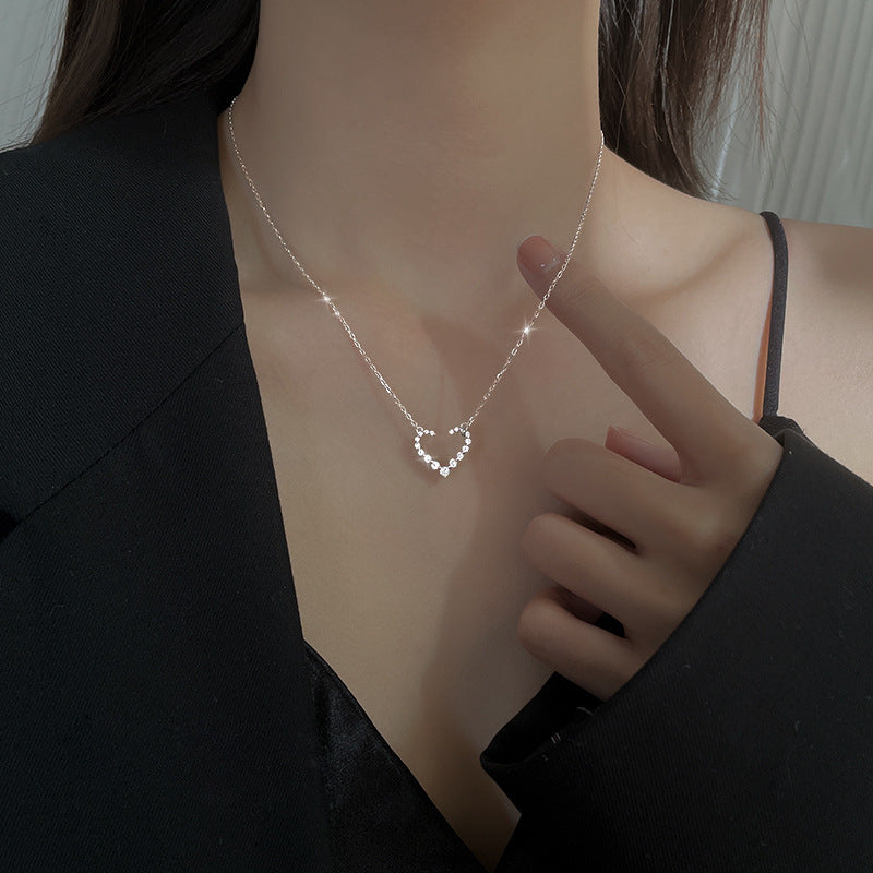 Sparkling Open Heart Necklace - 925 Sterling Silver - Photo 6 | Pinky Promise