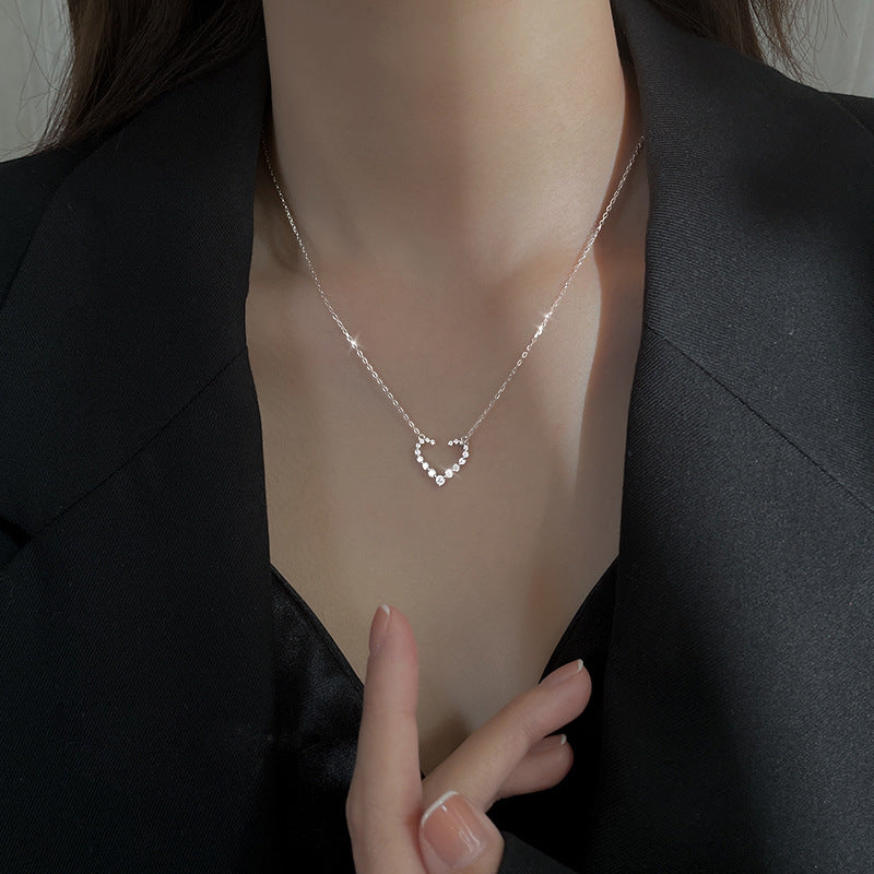 Sparkling Open Heart Necklace - 925 Sterling Silver - Photo 7 | Pinky Promise