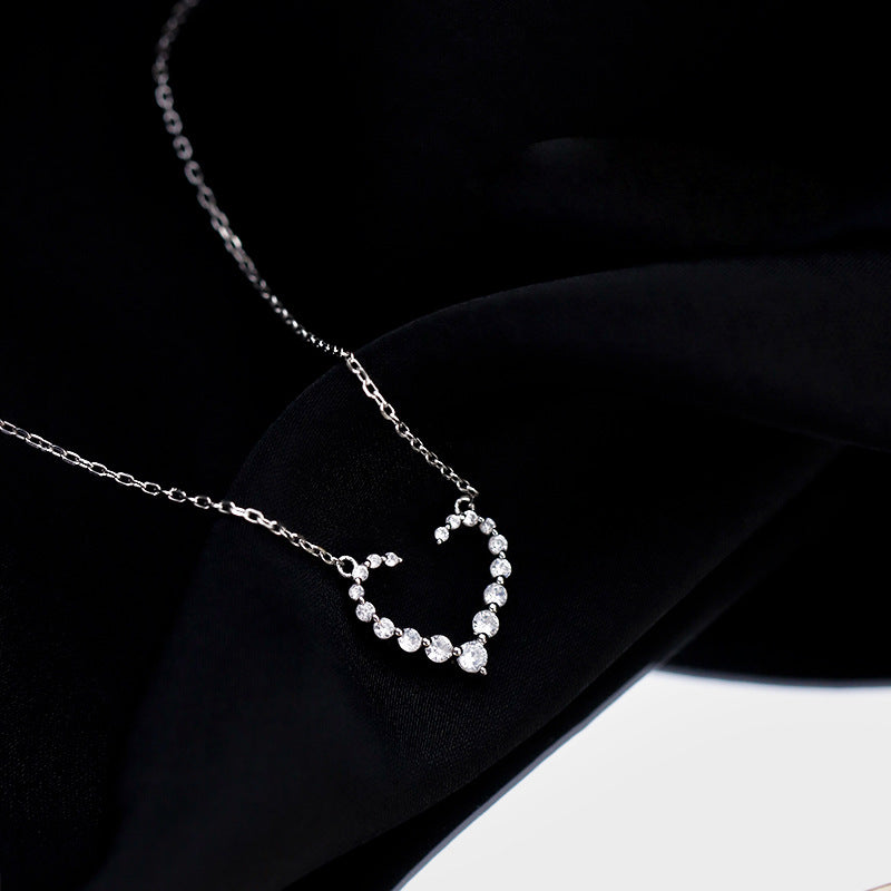 Sparkling Open Heart Necklace - 925 Sterling Silver - Photo 8 | Pinky Promise
