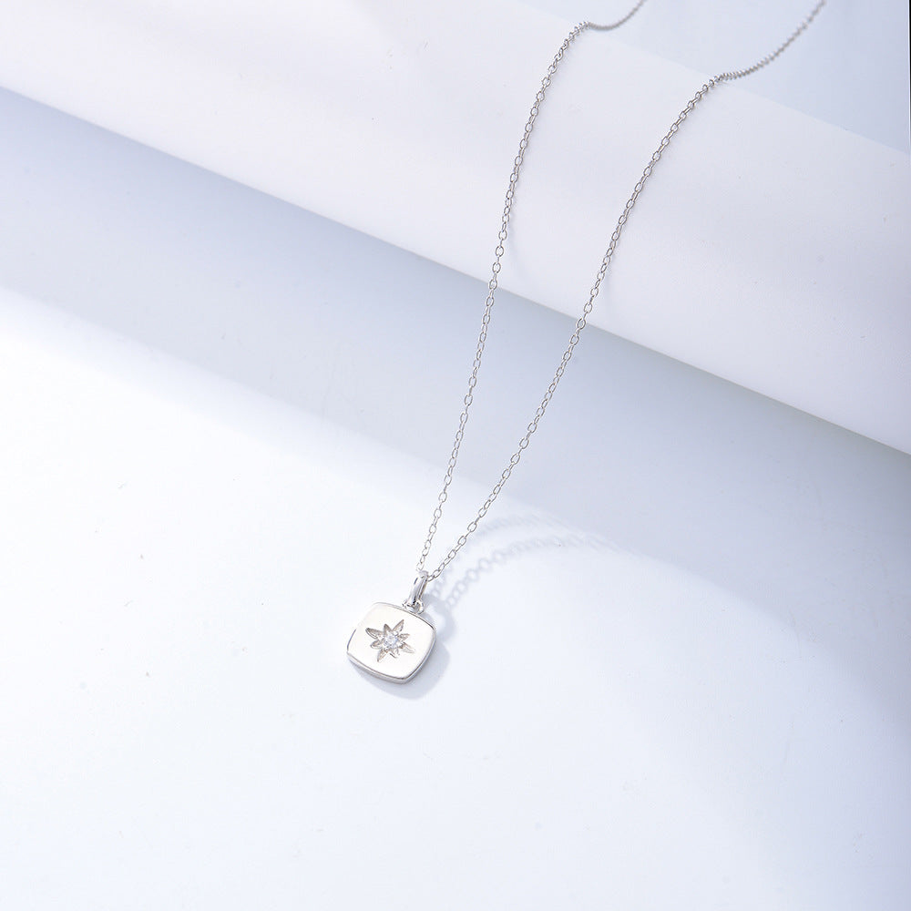 Buy Starburst Compass Pendant Necklace - Gold Plated 925 Sterling Silver - Necklaces at Presentopia - View 10
