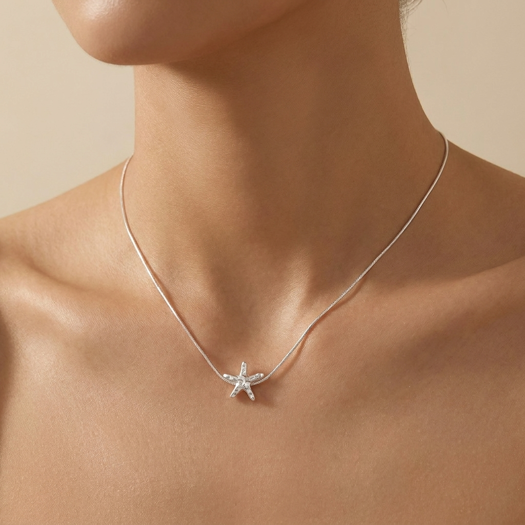 Starfish Pendant Necklace – 925 Sterling Silver | Pinky Promise