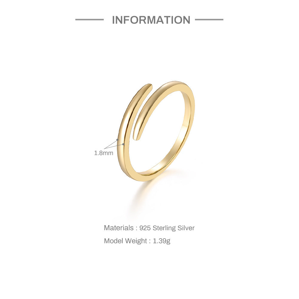 Wraparound Spiral Ring – 925 Sterling Silver, Gold Plated - Photo 6 | Pinky Promise