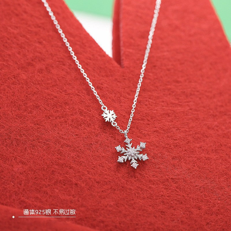 Zircon Snowflake Pendant Necklace – 925 Sterling Silver - Photo 5 | Pinky Promise
